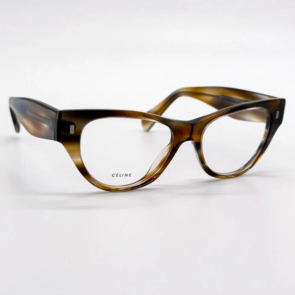 NEW CELINE EYEGLASSES CL50012I 055 DARK HAVANA WOMEN EYEWEAR